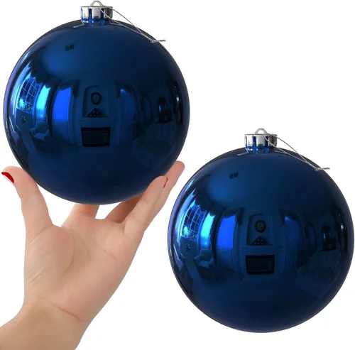 Miniatura 36 de Bolas de Navidad Grandes de 3.2" en Azul Bebé - Adornos para Árbol de Navidad, Bolas Colgantes Inastillables para Cumpleaños, Halloween, Boda