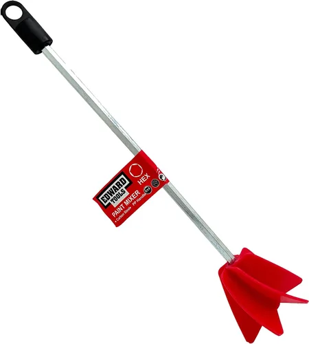 Miniatura 4 de Edward Tools Accesorio para taladro mezclador de pintura, mezclador de hélice para 1 galón de pintura epoxi, resina, silicona, paleta agitadora
