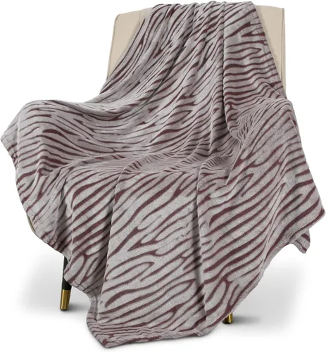 Miniatura 22 de MACEVIA Manta Decorativa de Forro Polar Sherpa para Sofá, Manta de Cebra 3D, Mullida, Gruesa, Cálida, Reversible, Acogedora, Cómoda, Súper Suave