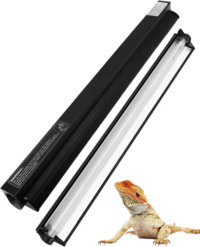 Luz UVB para reptiles, 12 pulgadas T5 10.0 UVB lámpara de reptil 8W, lámpara lineal UVA UVB de alto rendimiento con bombilla reemplazable para