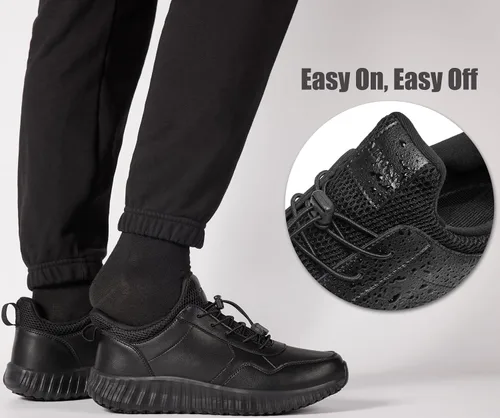 Miniatura 5 de Zapatos de trabajo antideslizantes e impermeables para hombre y tenis de restaurante o servicio de alimentos