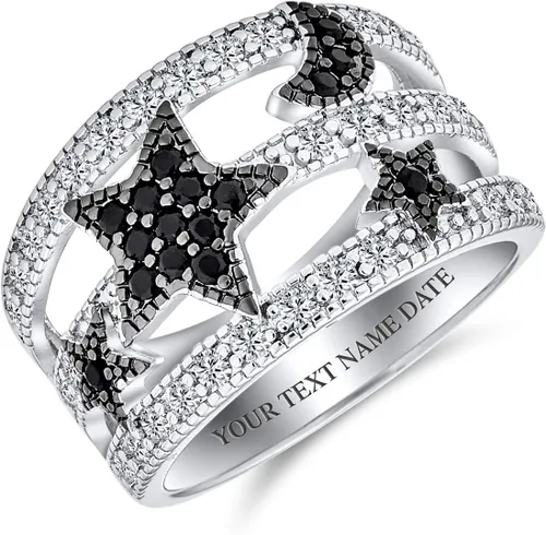 Miniatura 3 de Bling Jewelry - Anillo para mujer, chapado en plata