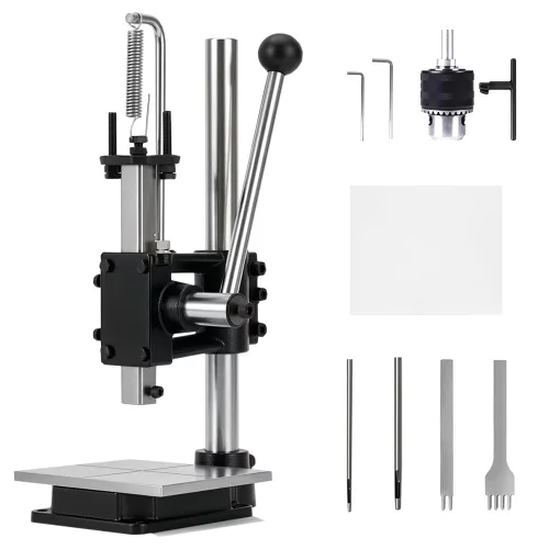 Perforadora de agujero de cuero, máquina de perforación de mano ERPHIC - Herramientas de perforación manual o perforadora de cuero para manualidades