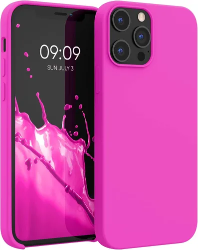 Miniatura 14 de kwmobile Funda compatible con Apple iPhone 12 Pro Max, funda de silicona TPU con acabado suave, color azul báltico