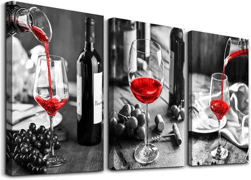 Miniatura 10 de TTHYUEWS Lienzo decorativo de pared para bar, cocina, sala de estar, oficina, baño, decoración del hogar, tablero en blanco y negro, paisaje de Piña
