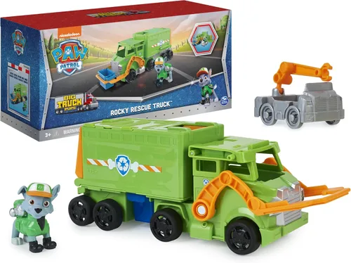 Miniatura 10 de PAW Patrol, Camiones transformables de Rubble de Big Truck Pup con figura de acción coleccionable, juguetes para niños mayores de 3 años Escombros