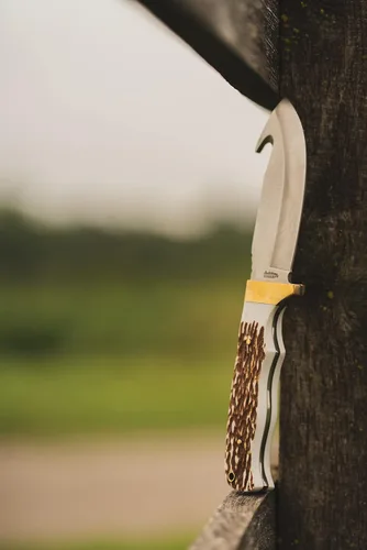 Miniatura 6 de Uncle Henry 185UH Next Gen - Cuchillo de hoja fija SS de alto carbono de 9.1 pulgadas con gancho de tripa de 4.3 pulgadas y mango de estaglón