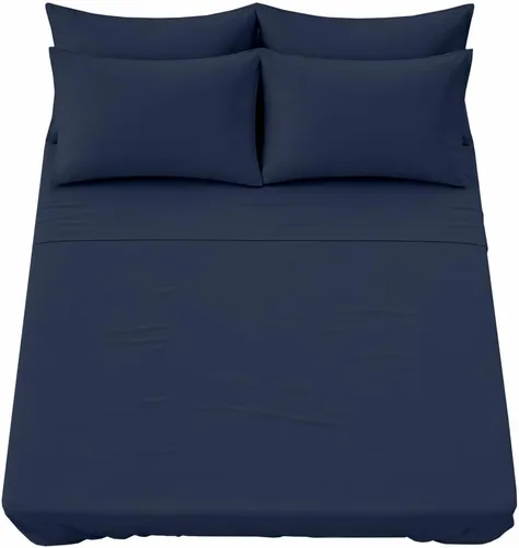 Miniatura 9 de Shreem Linen Juego de sábanas tamaño individual de 6 piezas, sábanas 100% algodón egipcio, ropa de cama de lujo de hotel, bolsillo profundo de 18