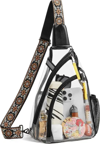 Miniatura 14 de Shrrie Clear Bag for Stadium Events Transparent Crossbody Bag Clear Purse for Women&Men-Stadium Approved, Concerts&Sports