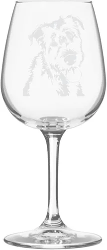 Miniatura 432 de Copa de vino de 12.75 onzas con diseño de perro grabado