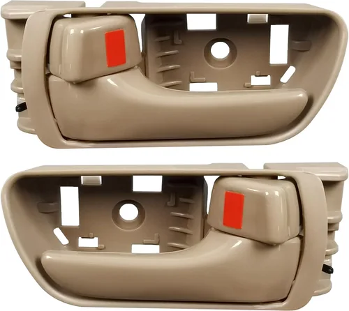2 piezas de manijas interiores para puertas para Toyota Sienna 2004-2010, delantera izquierda y derecha, reemplaza 69206-AE010-E1, 69205-AE010, beige