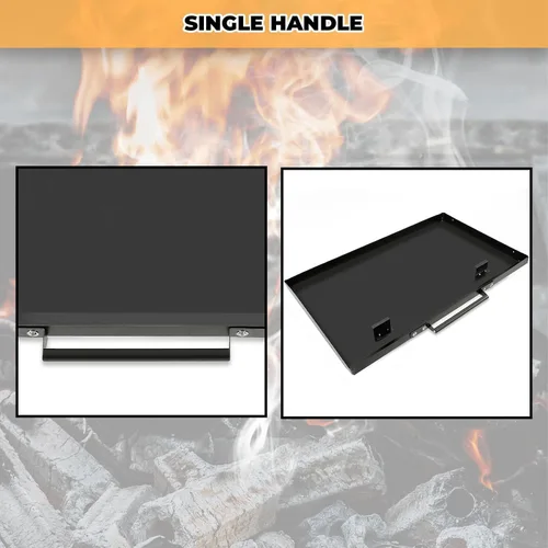 Miniatura 7 de ECOTRIC Tapa de parrilla de 36 pulgadas, con recubrimiento en polvo, aluminio negro, compatible con plancha Blackstone de 36 pulgadas, piedra negra