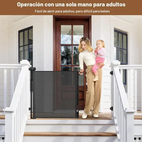 Miniatura 6 de Puerta retráctil para exteriores resistente a la intemperie para perros con tornillos y varillas de acero inoxidable que no se oxidan, puertas