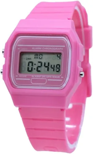 BDM Reloj digital vintage Elige tu color favorito Estilo retro unisex de los años 80 Reloj de resina con alarma, cronógrafo y luz