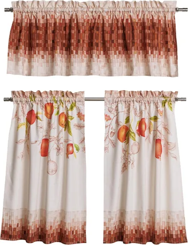 Miniatura 39 de Maison d' Hermine Juego de cortinas de cocina para ventanas, juego de cortinas de cocina 100% algodón, cenefas para el hogar [2 niveles