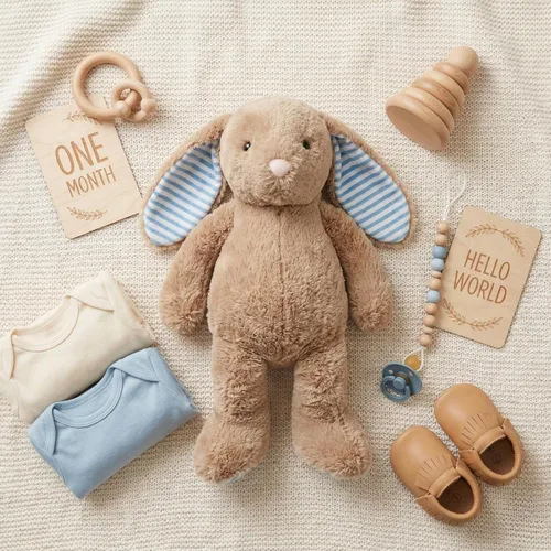 Miniatura 9 de WEIGEDU Animales de Peluche de Conejo para Niños, Niñas, Regalos de Cumpleaños, Hora de Dormir, Navidad, Pascua Marrón