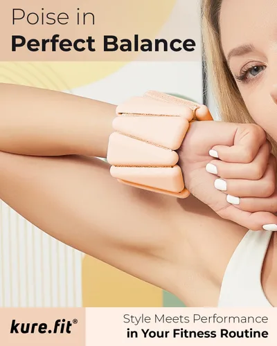 Miniatura 3 de Peso para Pilates Pesas ajustables para muñeca y tobillo para mujeres Brazaletes con peso 1 libra/ 2 libras cada una (Juego de 2)