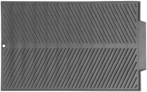 Tapete de silicona para escurrir platos, ecológico, tapete de secado de platos para encimera de cocina, antideslizante y almohadilla aislante de