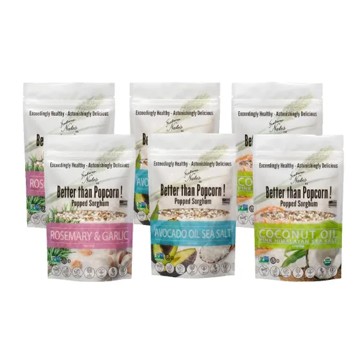 Miniatura 9 de Nature Nate's Popped Sorghum, paquete múltiple variado, sorgo orgánico, keto y sin gluten, aperitivos saludables, mejor que las palomitas de maíz