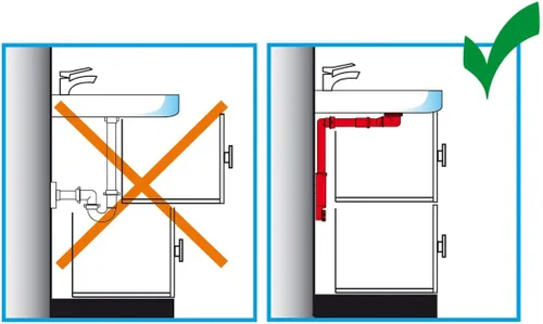 Miniatura 5 de lira A.8274.26 Sifone Spazio Bagno NT - Trampa para fregadero, color negro