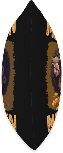 Miniatura 2 de Black History Month Pride African Black Afro Co. Linda almohada de melanina afro de cabello natural, tamaño Queen, color negro y niña, 16 x 16
