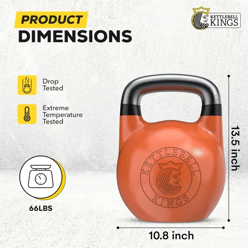 Miniatura 2 de Kettlebell Kings Pesas rusas de competición (mango de 1.378 in) 17.6-105.8 lbs Pesas de mano Equipo de gimnasio de entrenamiento