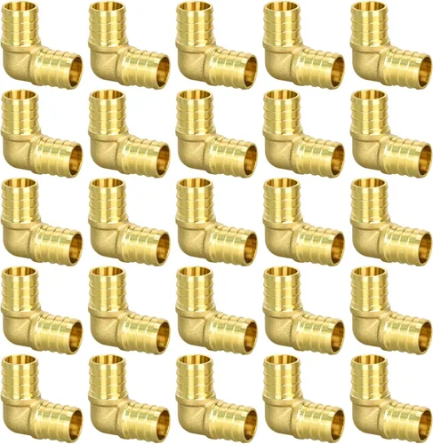 Miniatura 16 de Paquete de 10 accesorios de codo PEX de 1/2 pulgada, accesorios de latón para tubería PEX