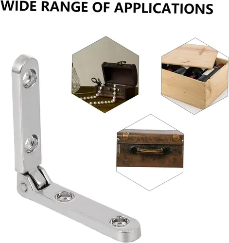 Miniatura 2 de Bisagra de caja de madera de 90 Uds. Bisagras de aleación de zinc Bisagras decorativas para el pecho Bisagras de caja de joyería Bisagras de 90