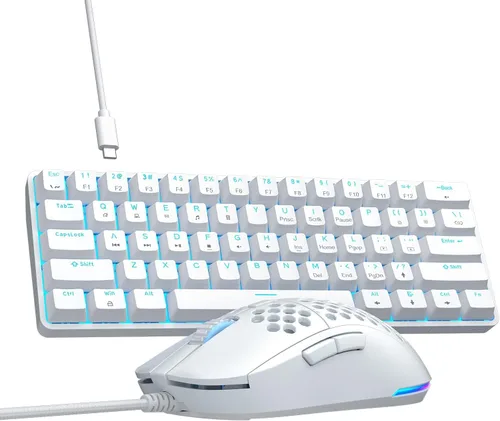 Combo de ratón ultraligero TMKB Falcon M1SE de nido de abeja y teclado mecánico para juegos T61SE 60% TMKB