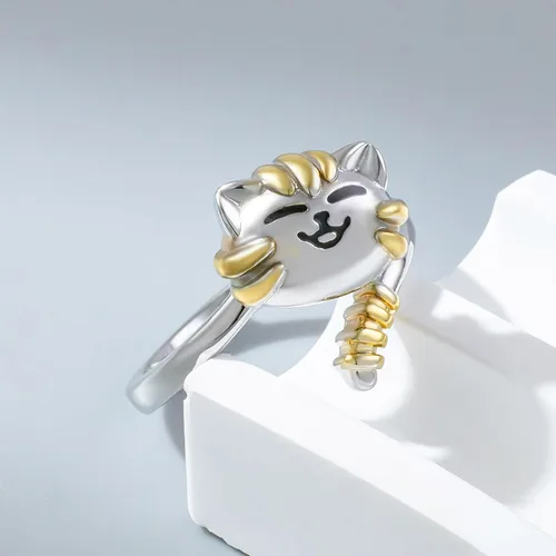 Miniatura 65 de Anillo de plata de ley 925, minimalista, ajustable, hecho a mano, para mujeres y niñas