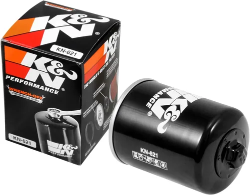 K&N Filtro de aceite de motocicleta: alto rendimiento, premium, diseñado para ser utilizado con aceites sintéticos o convencionales, tuerca de