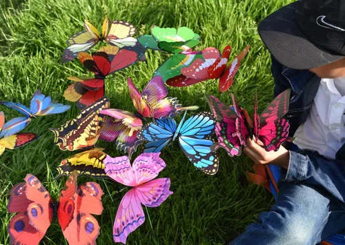 Miniatura 3 de FENELY Mariposa Jardín Estacas Decoraciones Al Aire Libre 3D Mariposas Césped Decorativo Patio Decoración Accesorios Adornos PVC Jardinería Arte 24
