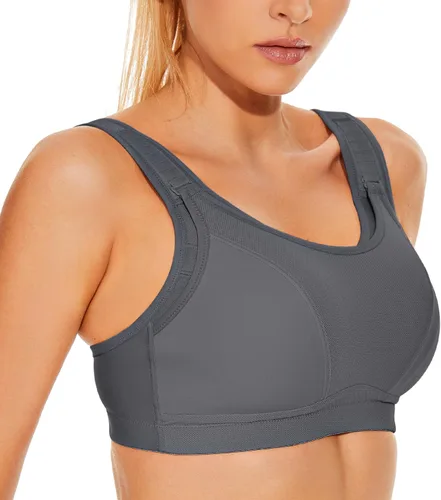 Wingslove Sujetadores Deportivos para Mujer de Alto Impacto Ajustables Inalámbricos Talla Grande Sujetador Deportivo de Figura Completa para Busto