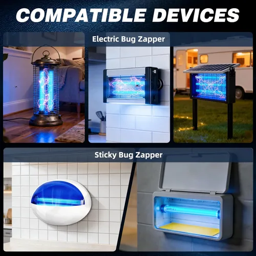 Miniatura 5 de COOSPIDER T8 F1515W U/V BL CFL - Bombilla compacta, tubo recto de repuesto para zapper eléctrico interior de 30 W, tubo de luz azul de 18 pulgadas
