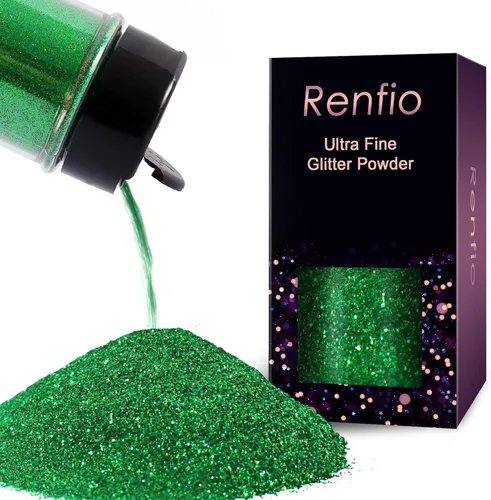 Miniatura 50 de Renfio Polvo de purpurina ultra fina de ópalo con purpurina metálica de 1.75 onzas (1.76 oz), copos de PET para manualidades, lentejuelas de 1/128