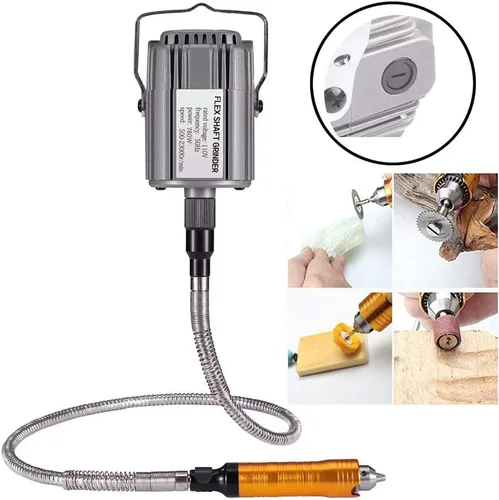 Miniatura 5 de Herramienta Giratoria de Eje Flexible Molinillo Colgante Carver Kit de Herramientas Eléctricas Multifunción para Trabajo en Metal, Control por