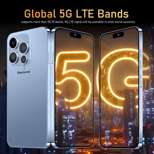 Miniatura 3 de Huness 14PROMA X Smartphone Teléfono Celular Desbloqueado, Batería 6800mAh Pantalla HD de 6.82" Teléfonos Desbloqueados, 16+512GB Android 14