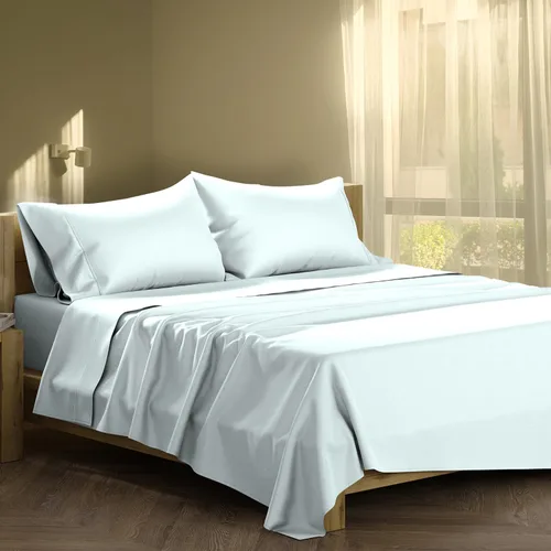 Miniatura 22 de XOOX Linen Juego de Sábanas de Algodón 100% Twin - Sábanas de Algodón de 500 Thread Count Tamaño Twin, Extra Suaves, Tejido Satén, Sábanas