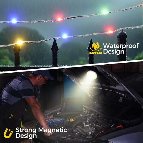 Miniatura 6 de 10L0L Kit de luces de techo para carrito de golf con tira de luz de neón LED, 5 modos e imán, USB-C recargable, impermeable, luces decorativas
