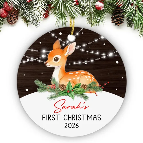 Miniatura 16 de Adorno personalizado de segunda Navidad de pingüino bebé 2026, regalo de decoración de pingüino bebé para bebés recién nacidos, nombre personalizado