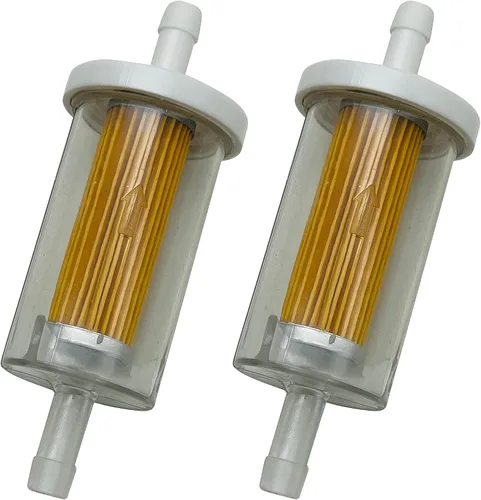 Miniatura 7 de Paquete de 2 filtros de combustible en línea de 1/4 pulgadas, repuesto de 40 micrones para Briggs & Stratton 691035 Kawasaki 49019-0014, compatible