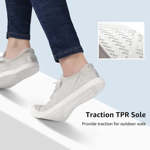 Miniatura 6 de STQ - Tenis sin cordones para mujer, cómodos zapatos casuales de lona