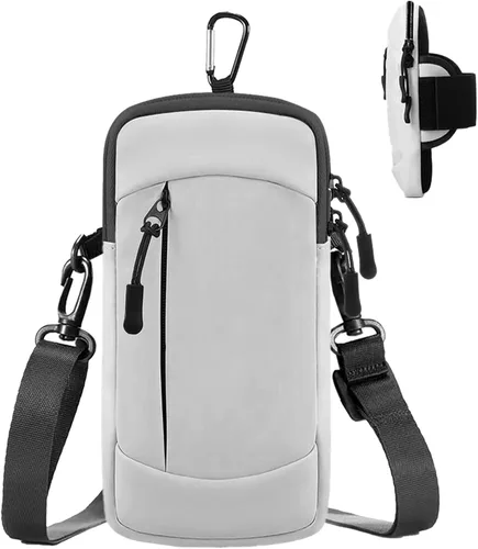 Miniatura 8 de Bolsa cruzada para teléfono celular con banda para el brazo, bolsa impermeable para teléfono compatible con iPhone y Android de hasta 7 pulgadas
