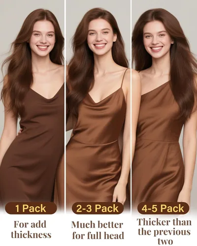 Miniatura 8 de 【Descuento】Hetto - Extensiones de cabello con cinta adhesiva, 40g, extensiones de cabello humano, color rubio ceniza oscuro degradado a rubio medio