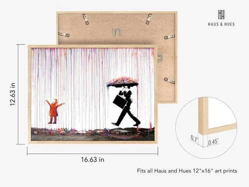 Miniatura 2 de HAUS AND HUES Banksy - Póster de Banksy con diseño de graffiti de lluvia colorida para decoración de pared de Banksy póster de Banksy pintura