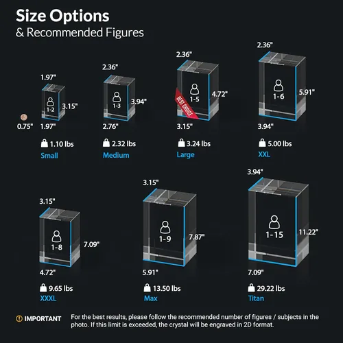 Miniatura 7 de ArtPix 3D Foto de cristal, regalos de Navidad personalizados para mujeres, esposa, ella, él, hombres, esposo, abuela, gran regalo de Navidad Retrato