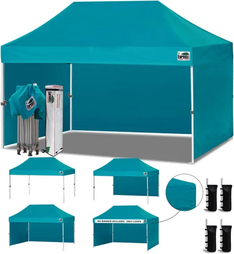 Miniatura 81 de Eurmax Tienda de campaña desplegable de 8 x 8 de Estados Unidos, con bolsa rodante patentada sin puntas, 4 paredes extraíbles con cremallera, toldo