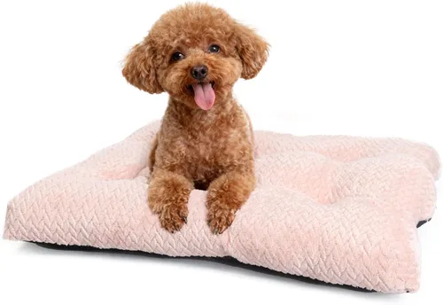 Miniatura 23 de Cama Lavable para Jaula de Perro de 18 Pulgadas Pequeña Antideslizante Impermeable Cálida Acogedora Suave para Mascotas Cachorros, Almohadas