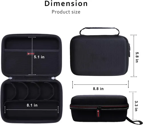 Miniatura 4 de XANAD Funda rígida para GoPro Hero 13 12 11 10 9 8 7 6/DJI Osmo Action 5 4 / Osmo Nano/Osmo 360 / Insta360 GO Ultra GO3S / Ace Pro 2 cámaras