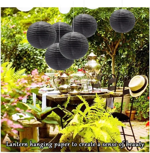Miniatura 5 de 6 linternas de papel decorativas redondas colgantes